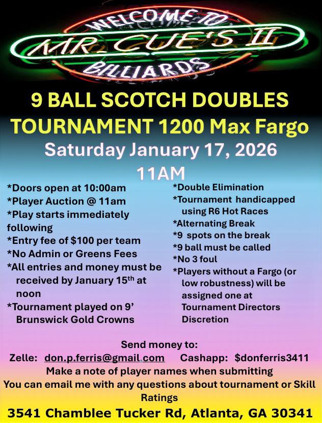 Tournament flyer / rules image